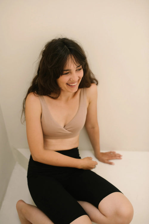 Nieprzemakalny biustonosz do karmienia piersią dropless soft bra Black - Dropless