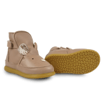 Ocieplane buty dziecięce ze skóry Dubu Exclusive Shoes Mouse Praline Leather - Donsje