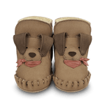 Ocieplane skórzane buty niemowlęce Junus Booties Truffle Nubuck - Donsje