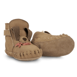 Ocieplane skórzane buty niemowlęce Junus Booties Truffle Nubuck - Donsje