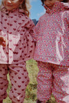 Ocieplany komplet przeciwdeszczowy Rainy Palme Set Amour Pink - KONGES SLØJD