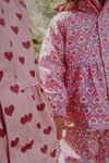 Ocieplany komplet przeciwdeszczowy Rainy Palme Set Amour Pink - KONGES SLØJD