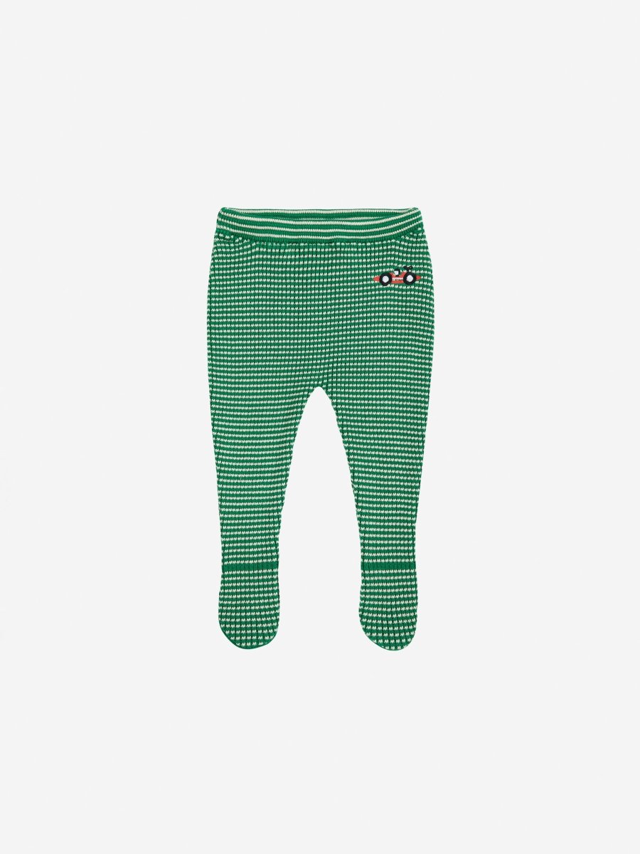 Półśpiochy z bawełny organicznej Light Green - Bobo Choses
