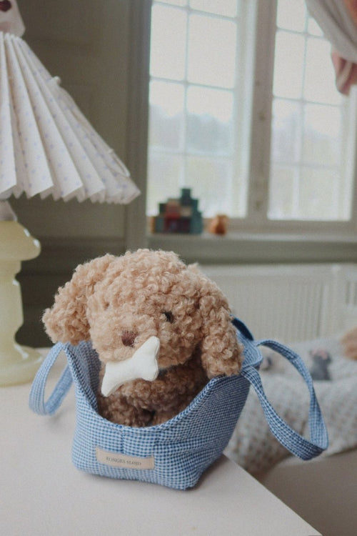 Przytulanka szczeniak na smyczy w torbie Lulu Puppy - KONGES SLØJD