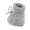 Ręcznie dziergane buty niechodki z wełny Alpaki Light Grey - Huttelihut