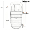 Regulowany śpiwór do wózka iGrow Aspen 0 - 36m Anthracite - Zaffiro