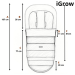 Regulowany śpiwór do wózka iGrow Aspen 0 - 36m Anthracite - Zaffiro