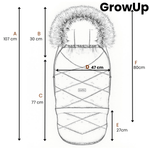 Regulowany śpiwór z torbą GrowUP Nordico 0 - 36m Black - Zaffiro
