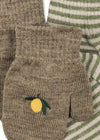 Rękawiczki jednopalczaste Filla Lemon/Stripe - KONGES SLØJD