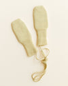 Rękawiczki z wełny merino Fiza Light Yellow - Hvid