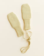 Rękawiczki z wełny merino Fiza Light Yellow - Hvid