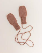 Rękawiczki z wełny merino Fiza Terracotta - Hvid