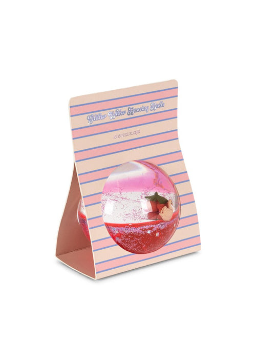Sensoryczna piłka z wodą i konfetti Glitter water ball Cherry - KONGES SLØJD