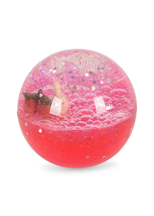 Sensoryczna piłka z wodą i konfetti Glitter water ball Lemon - KONGES SLØJD