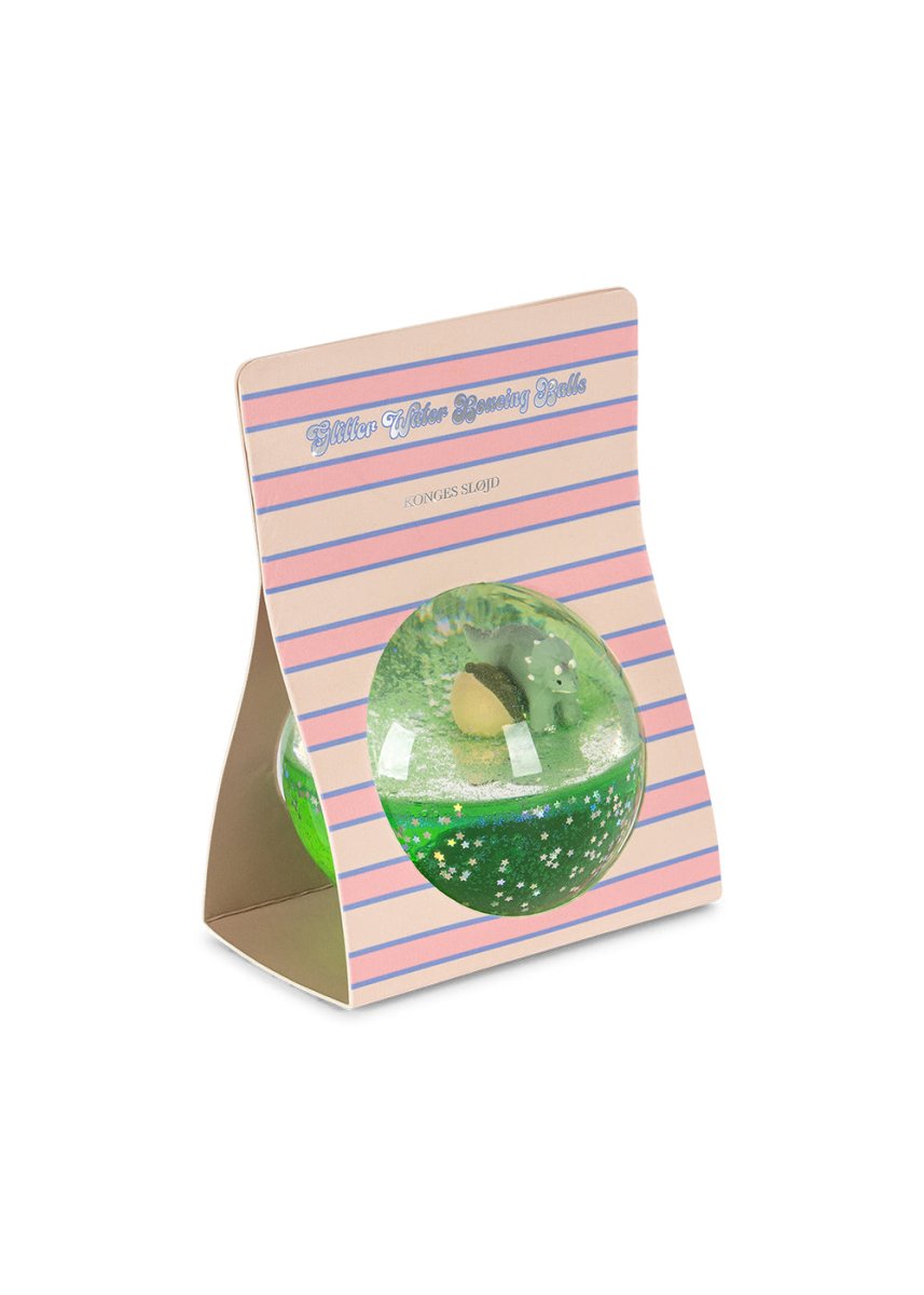 Sensoryczna piłka z wodą i konfetti Glitter water ball Lemon - KONGES SLØJD
