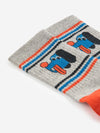 Skarpetki dziecięce krótkie ze ściągaczem Heather Grey - Bobo Choses