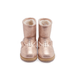 Skórzane buty ocieplane wełną Xelly Boots Unicorn Powder Metallic Leather - Donsje