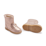 Skórzane buty ocieplane wełną Xelly Boots Unicorn Powder Metallic Leather - Donsje