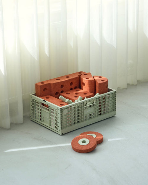 Skrzynia do przechowywania klocków MODU Dusty Green - MODU