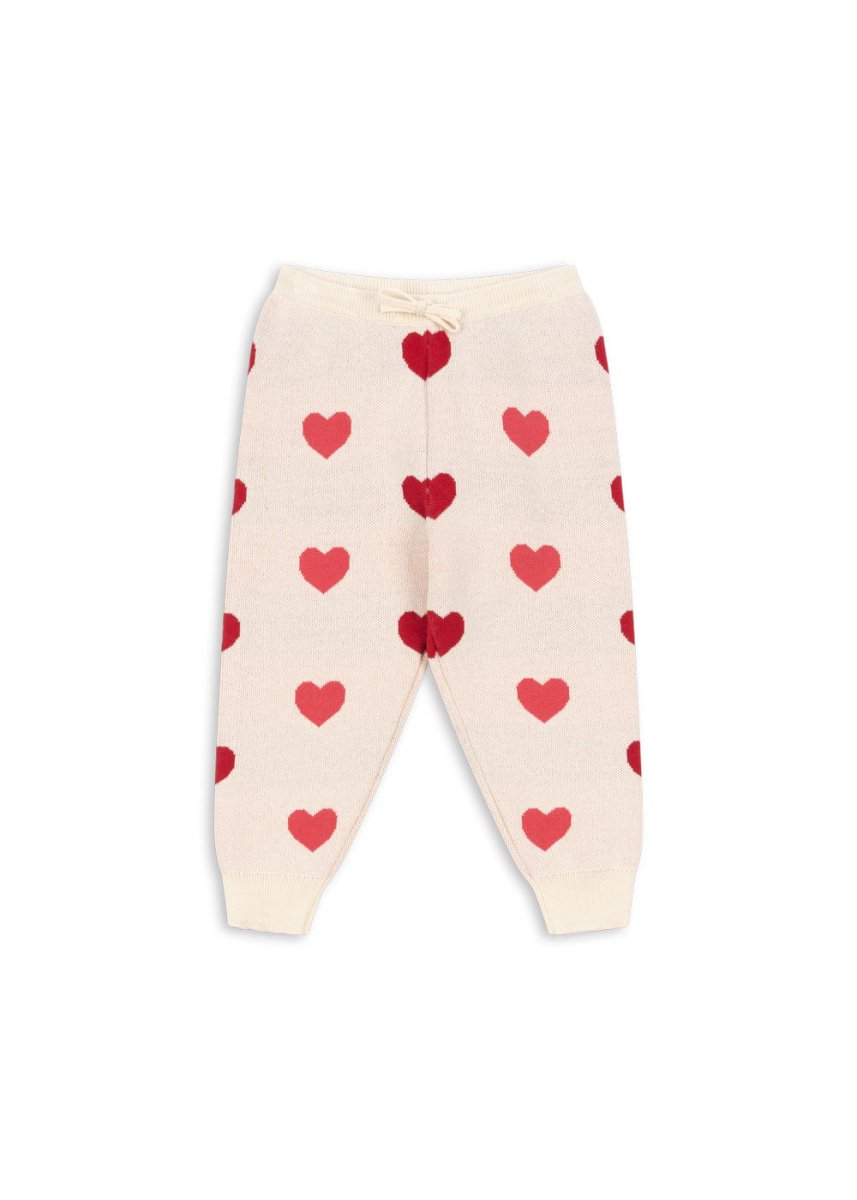 Spodnie dzianinowe Lapis Coeur Colore Duo Pink - KONGES SLØJD