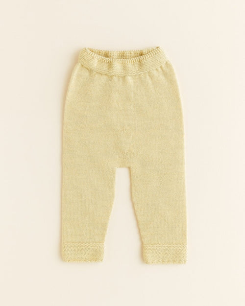 Spodnie z wełny merino Guido Pants Light Yellow - Hvid