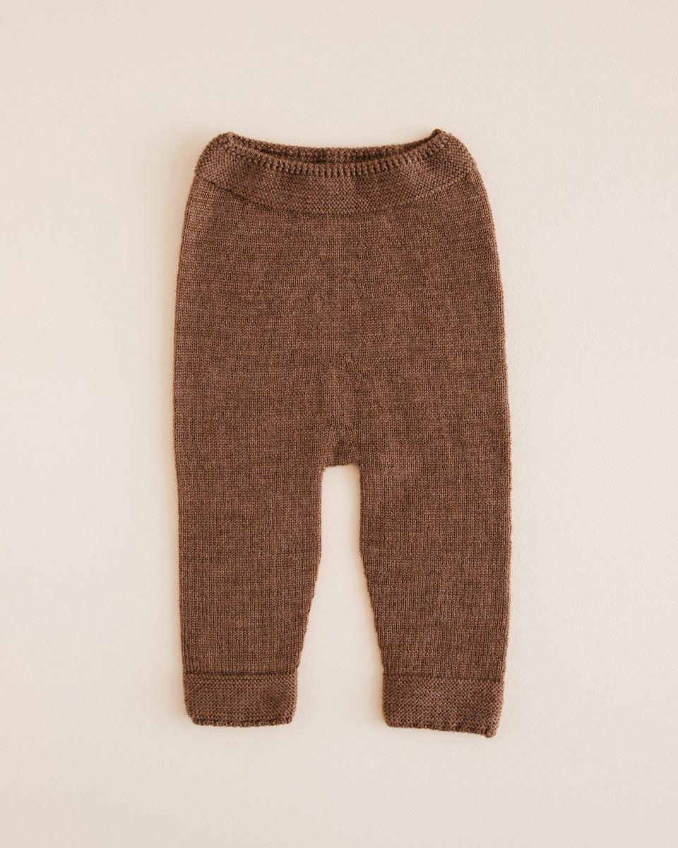 Spodnie z wełny merino Guido Pants Mocha - Hvid