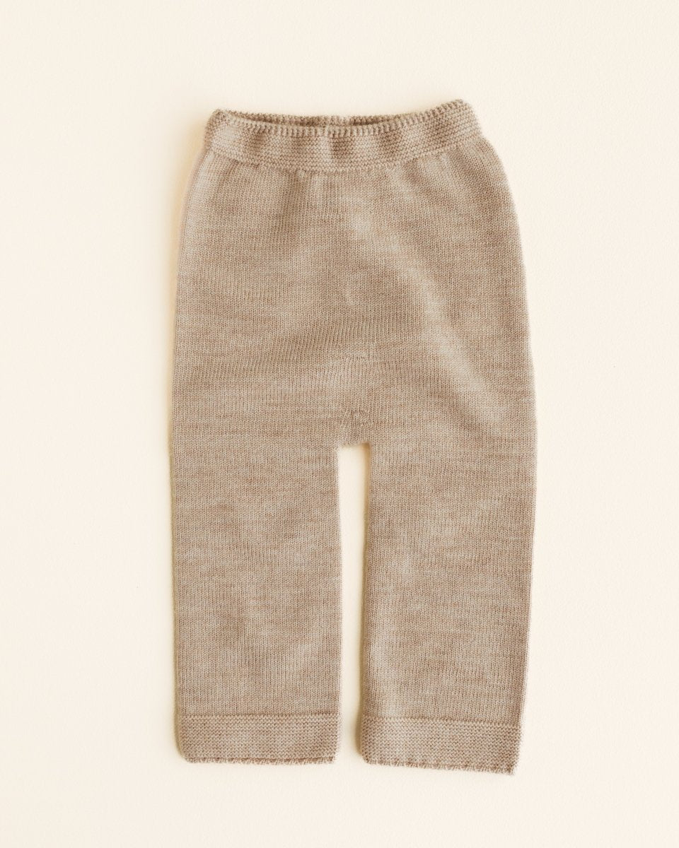Spodnie z wełny merino Guido Pants Sand - Hvid