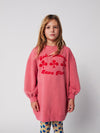 Sukienka z bawełny organicznej oversize Have Fun Pink - Bobo Choses