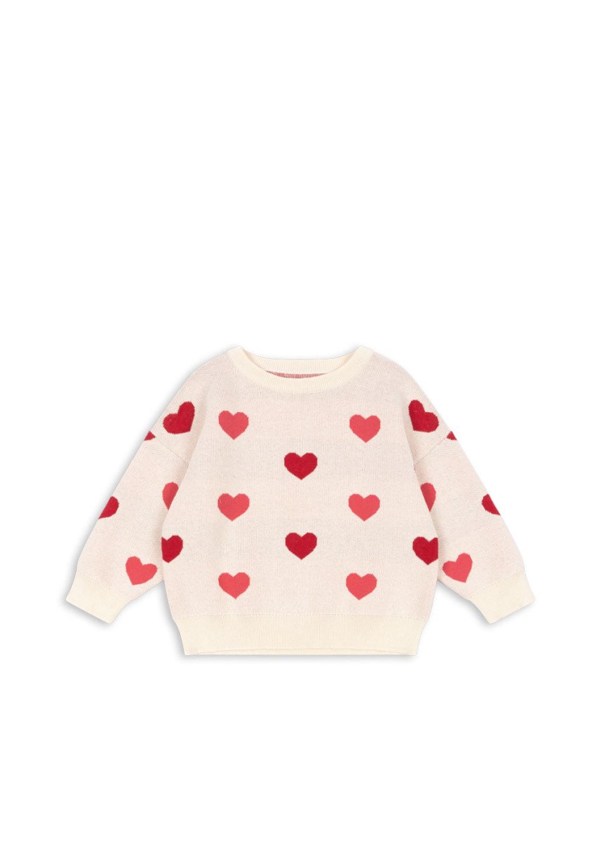 Sweter dzianinowy Lapis Coeur Colore Duo Pink - KONGES SLØJD