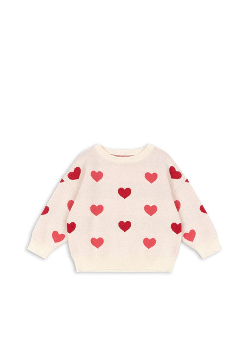 Sweter dzianinowy Lapis Coeur Colore Duo Pink - KONGES SLØJD
