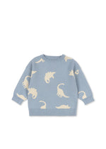 Sweter dzianinowy Lapis Dino Mist - KONGES SLØJD
