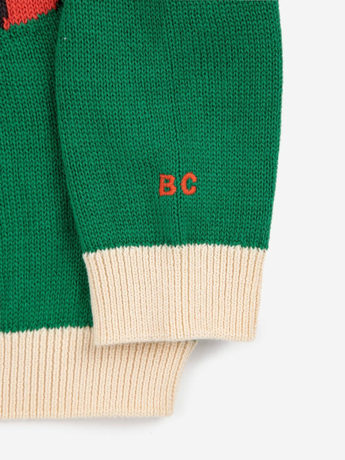 Sweter z bawełny organicznej Off White - Bobo Choses