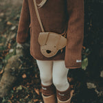 Torebka skórzana dziecięca Britta Classic Purse Dog Truffle Nubuck - Donsje