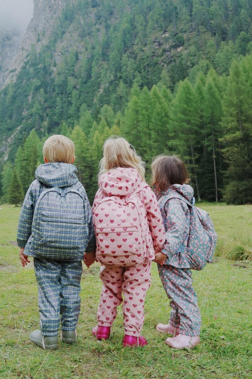 Wodoodporny plecak dla dzieci Rainy Kids MIDI Amour Pink - KONGES SLØJD