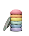 Zestaw 6+1 krążków sensorycznych do zabaw ruchowych Blush Special Rainbow Set Pastel - Stapelstein