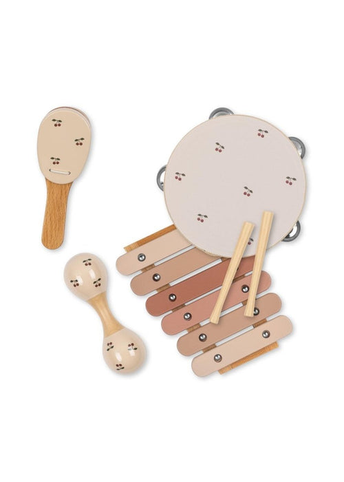 Zestaw instrumentów muzycznych w walizce Cherry Cherry - KONGES SLØJD