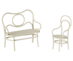 Zestaw miniaturowych mebli Cafe Set Small Off White - Maileg