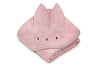 Bambusowy ręcznik z kapturem z uszami królika Rabbit Powder pink - My Memi