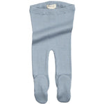 Bezszwowe legginsy ze stopkami z mieszanki jedwabiu i bawełny - Bamse Clear Blue - Minimalisma