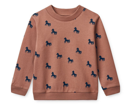 Bluza bawełniana dziecięca Horses and Dark rosetta - Liewood