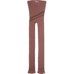 Komfortowe legginsy z mieszanki jedwabiu i prążkowanej bawełny - Bieber Antique Red - Minimalisma
