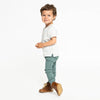 Komfortowe legginsy z mieszanki jedwabiu i prążkowanej bawełny - Bieber Jade - Minimalisma