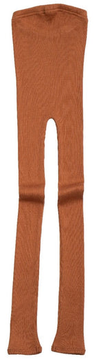 Komfortowe legginsy z mieszanki jedwabiu i prążkowanej bawełny - Bieber Rooibos - Minimalisma