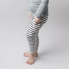 Komfortowe legginsy z mieszanki jedwabiu i prążkowanej bawełny - Bieber Sailor - Minimalisma