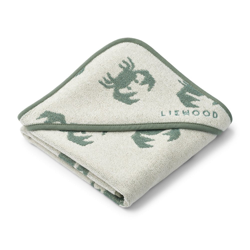 Ręcznik kąpielowy z kapturkiem Crab and Sandy - Liewood