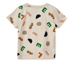 T-shirt bawełniany dziecięcy Graphic alphabet and Sandy - Liewood
