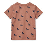 T-shirt bawełniany dziecięcy Horses and Dark rosetta - Liewood